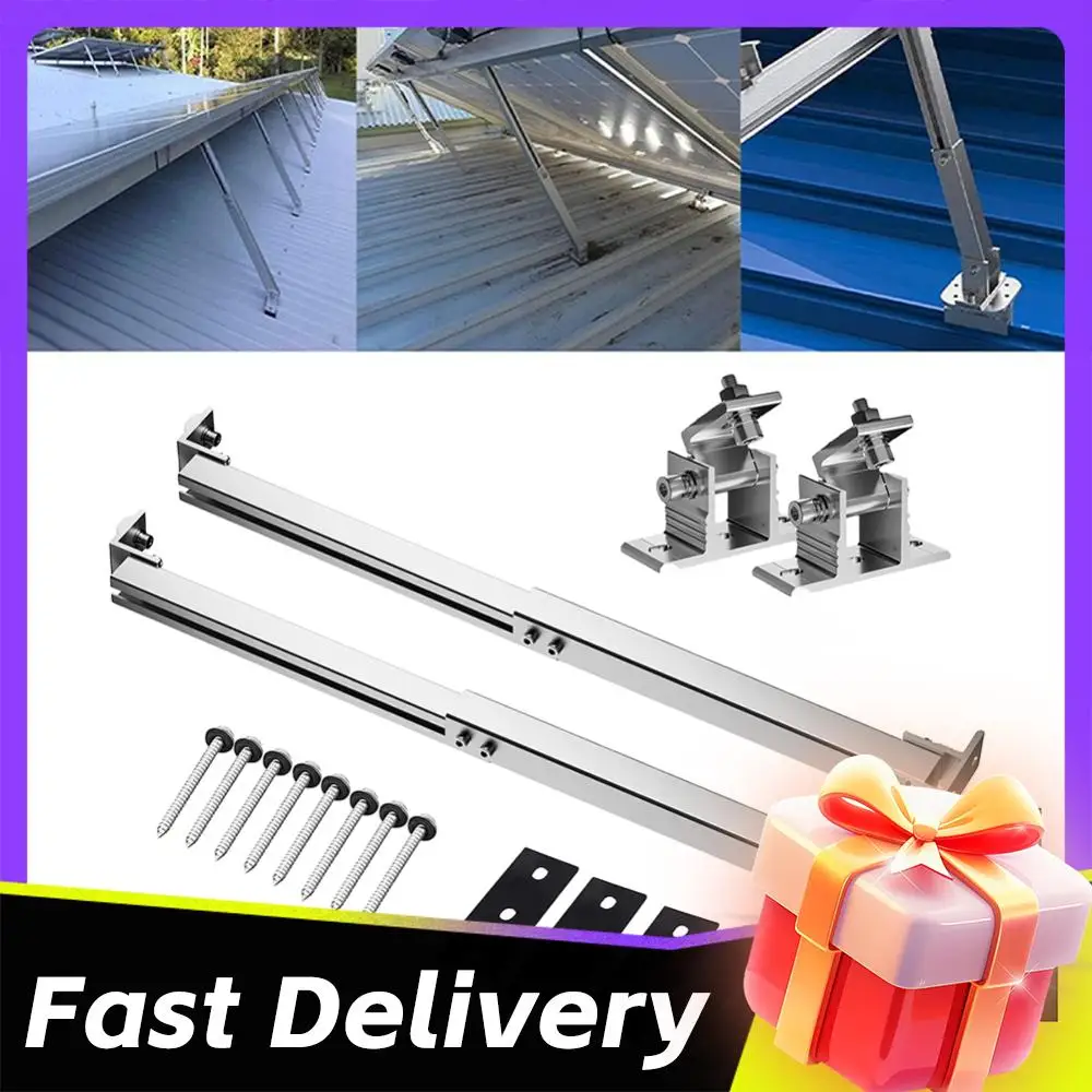 

Ножное крепление для солнечной панели, регулируемый наклонный кронштейн для крепления солнечной панели, комплект поддержки для крепления солнечной панели из алюминиевого сплава, 15-30 градусов