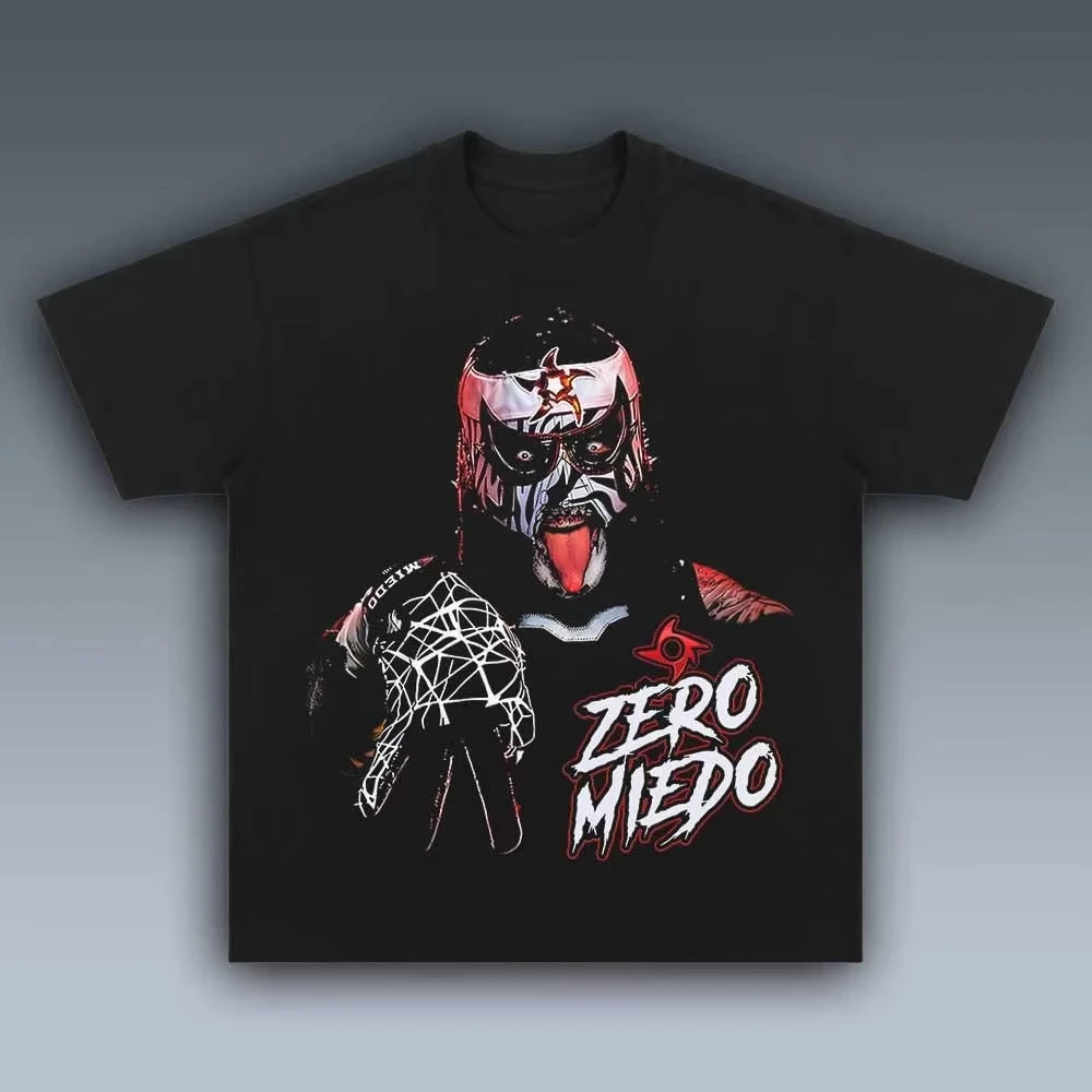 Wrestler Penta Zero Miedo Retro Print Merch T-Shirt Men Women Libre Wrestling Fan Casual Streetwear Cotton Short Sleeve Tops