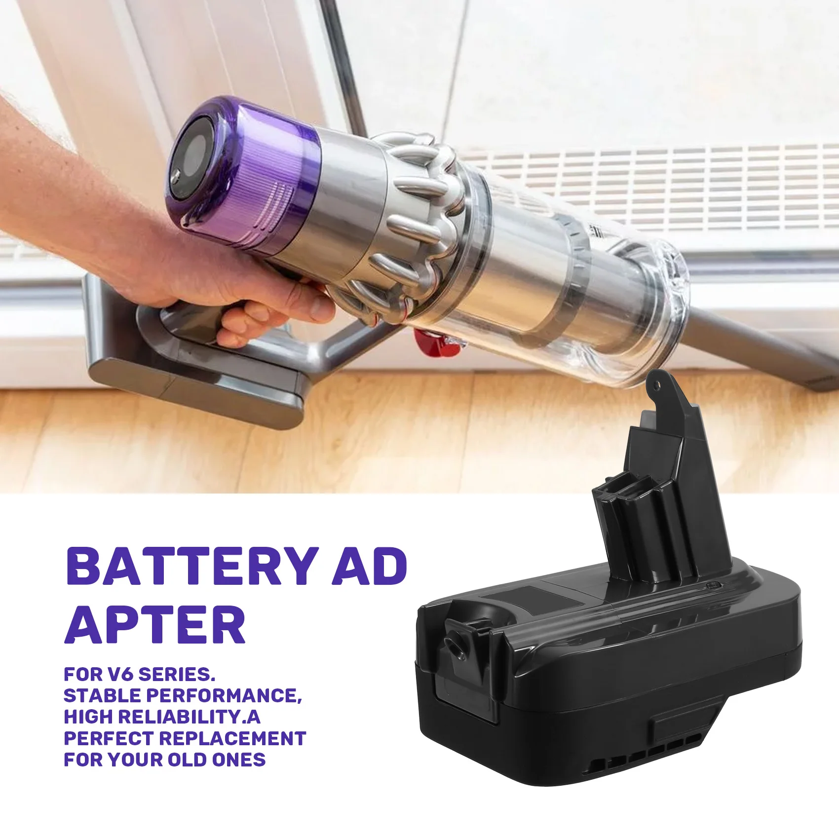 Wholesales AR18DSV6 Adapter Replacement for AEG RIDGID 18V for Dyson V6 Li-Ion Battery Adapter