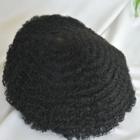 Мужской парик Eseewigs Q6 360 Wave афро-кудрявый из индийских волос
