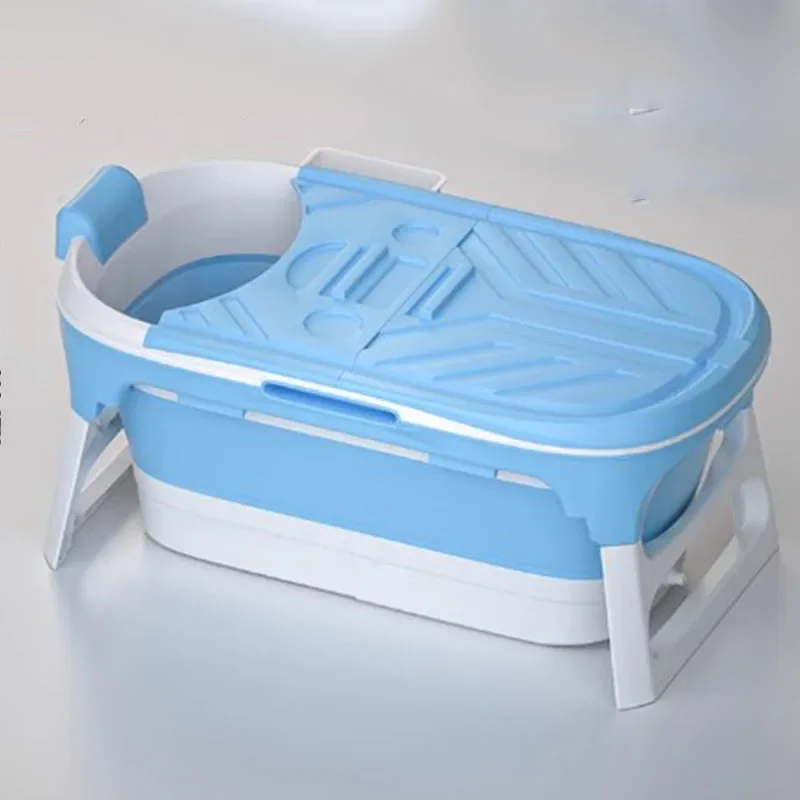 Sit Miniature Portable Bathtubs White Strong Bathroom Bucket Cold Bathtub Folding Foot Bainoire Pliable Adullte Home Furniture