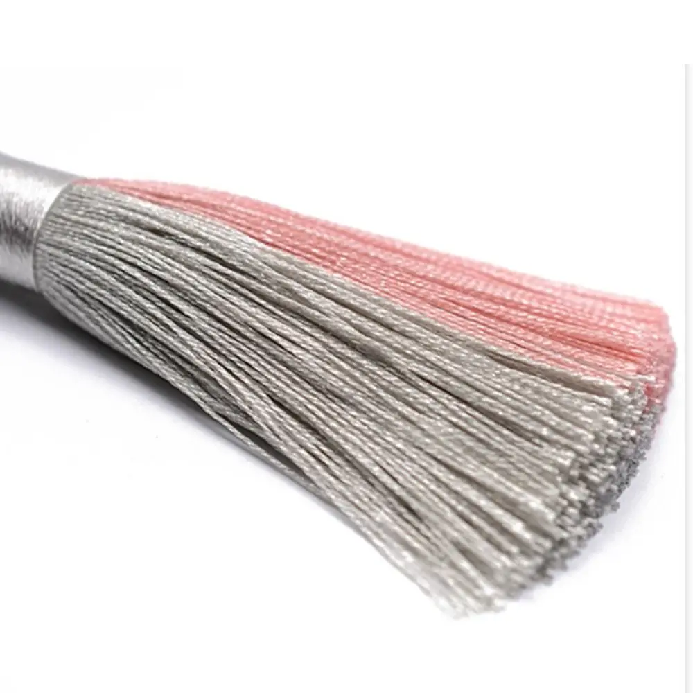 Two-Tone Color Silk Tassel Pendant Soft Thread Long Fringe Trim Handmade Craft Tassel Silky Texture Gradient Fringe Tassel Charm
