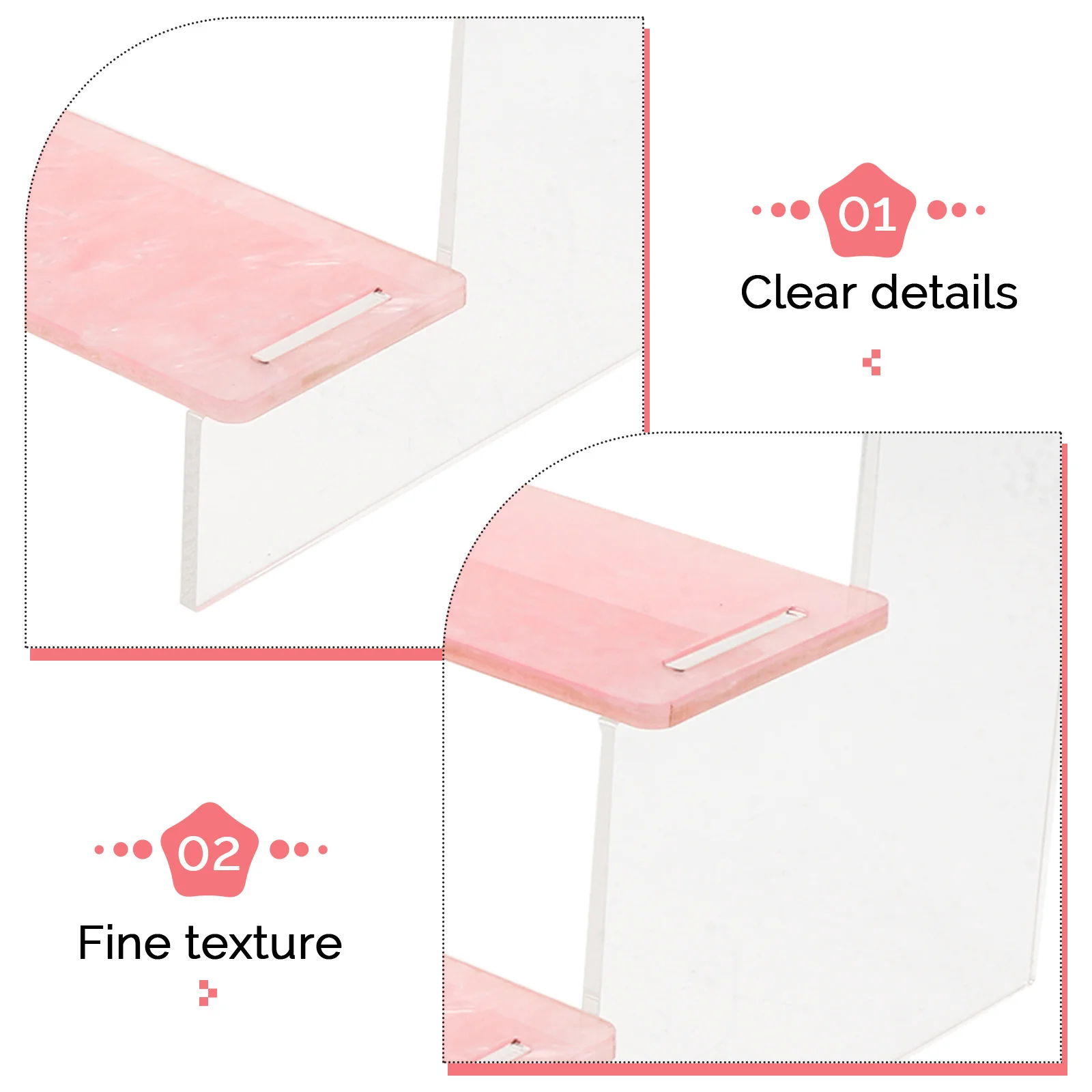 

2pcs Acrylic Display Rack 3-Tiered Clear Storage Shelf For Figurines Models Handicrafts Jewelry Organizer Stand