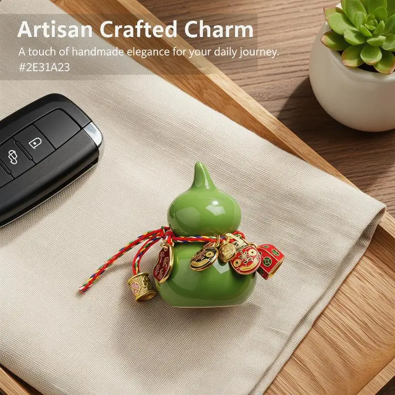 Hulu Home Decor For Good Fortune Mini Colorful Ceramic Gourd Ornament Wealth Luck And House Blessing, Auspicious Crafts Gift