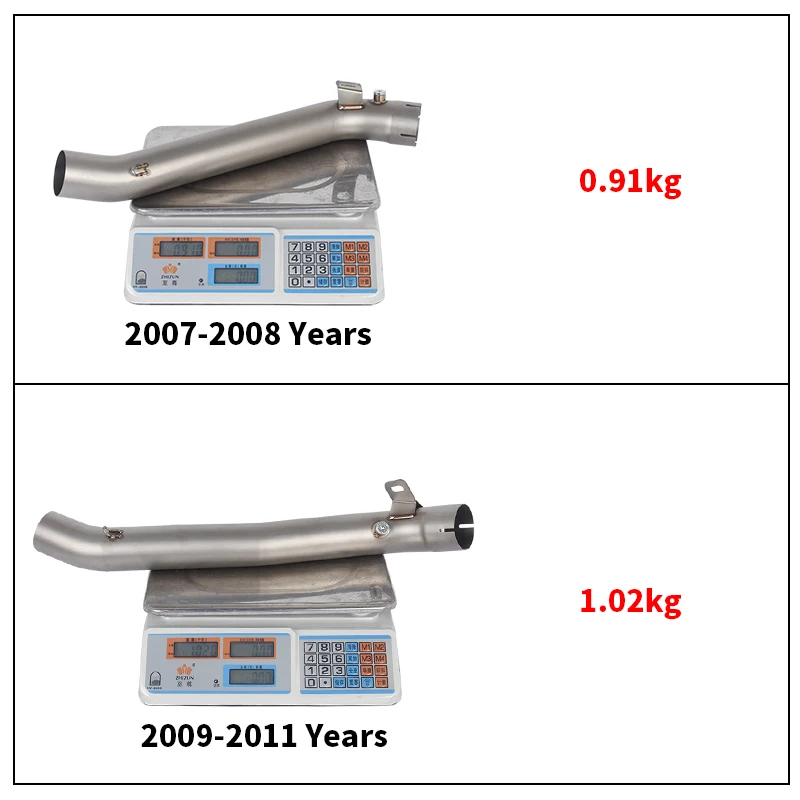 لسوزوكي GSXR1000 GSXR 1000 2007 2008 2009 - 2011 دراجة نارية العادم الهروب نظام الأوسط وصلة الأنابيب ربط 60 مللي متر الخمار #6