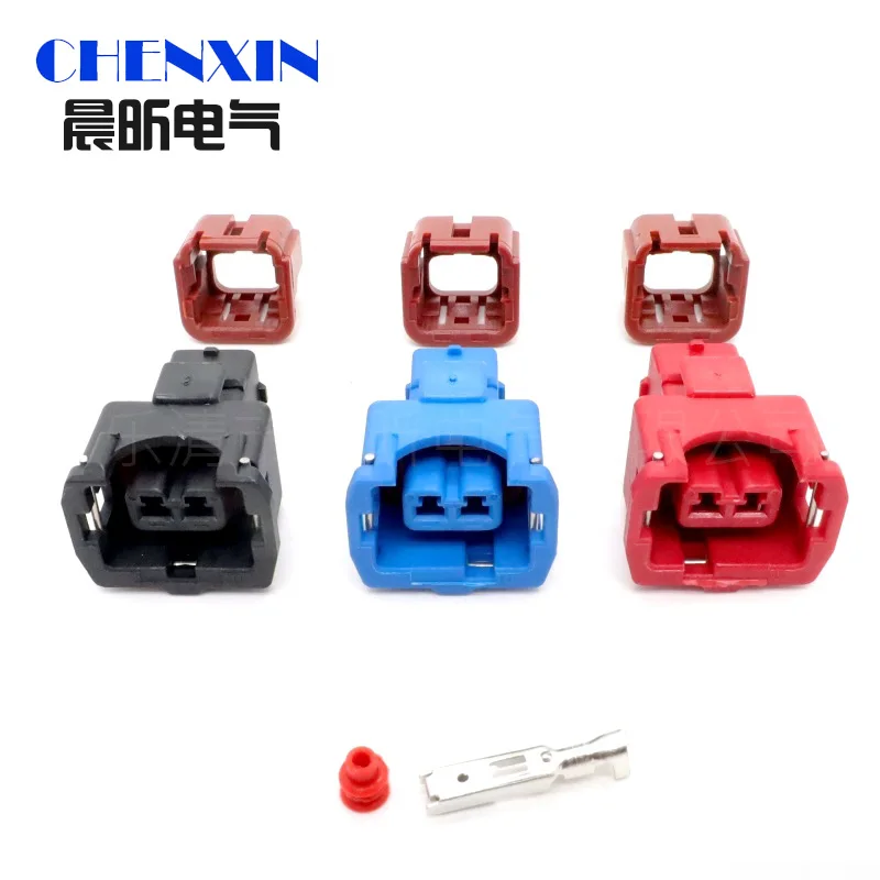 

Вилка датчика детонации, автомобильный разъем, автоматический кабельный разъем, 1 комплект, 2-контактный PB186-02326 PB185-02326, черный, синий, красный