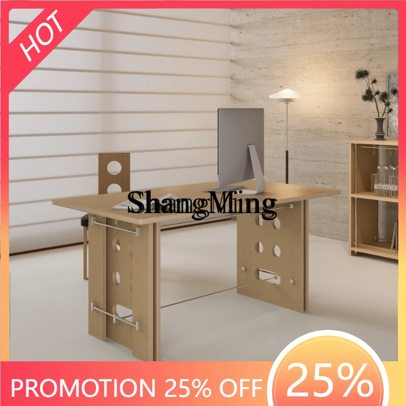 

SM household medieval simple solid wood ocean board table high-end office computer desk