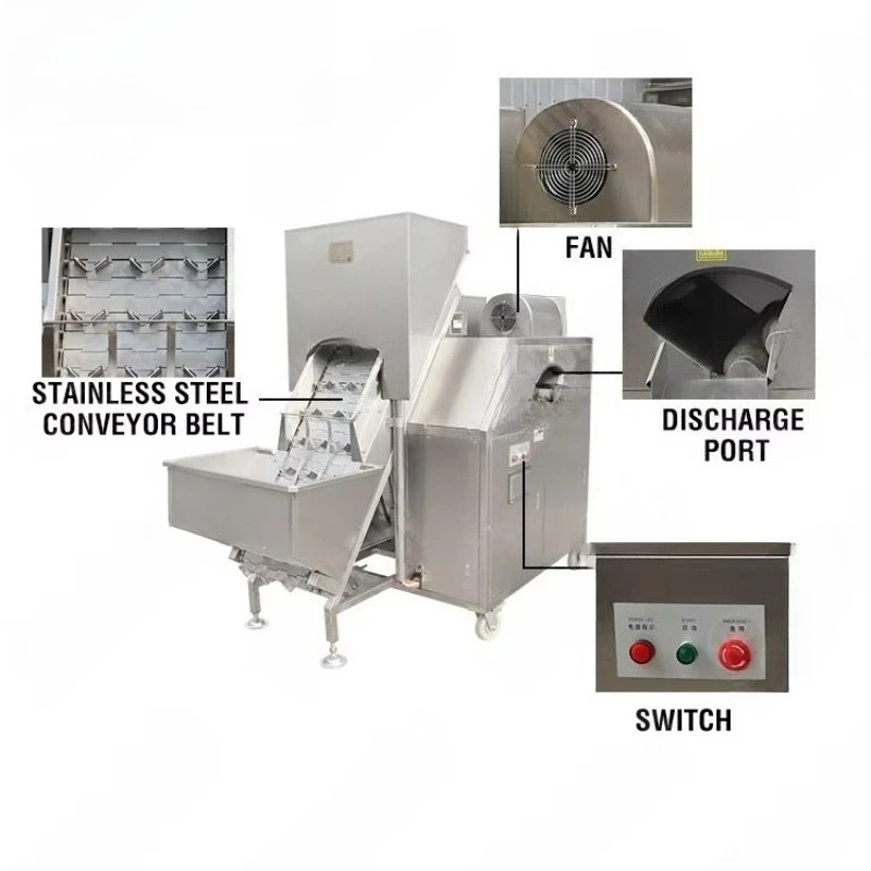 500kg H Fully Automatic Dry Chain Garlic and Onion Peeling and Slicing Machine (Small Size)