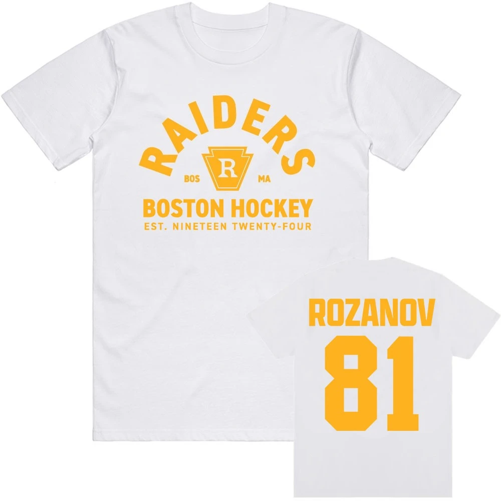 Llya Rozanov 81Bos Raiders Tee TV Heated Rivalry Printing T-shirt Short Sleeve Cotton Fashion Male Casual Unisex Streetwear Top