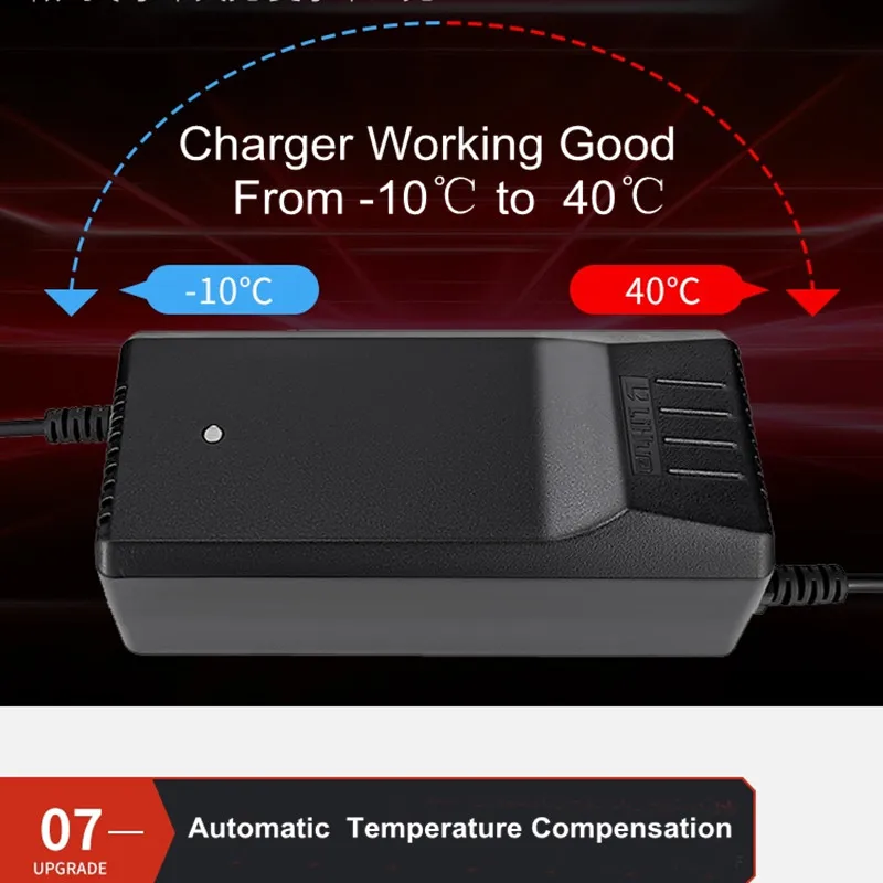 防水電動自転車充電器,液体ゲルおよび鉛蓄電池用,48V,60V,72V,20Ah,30Ah