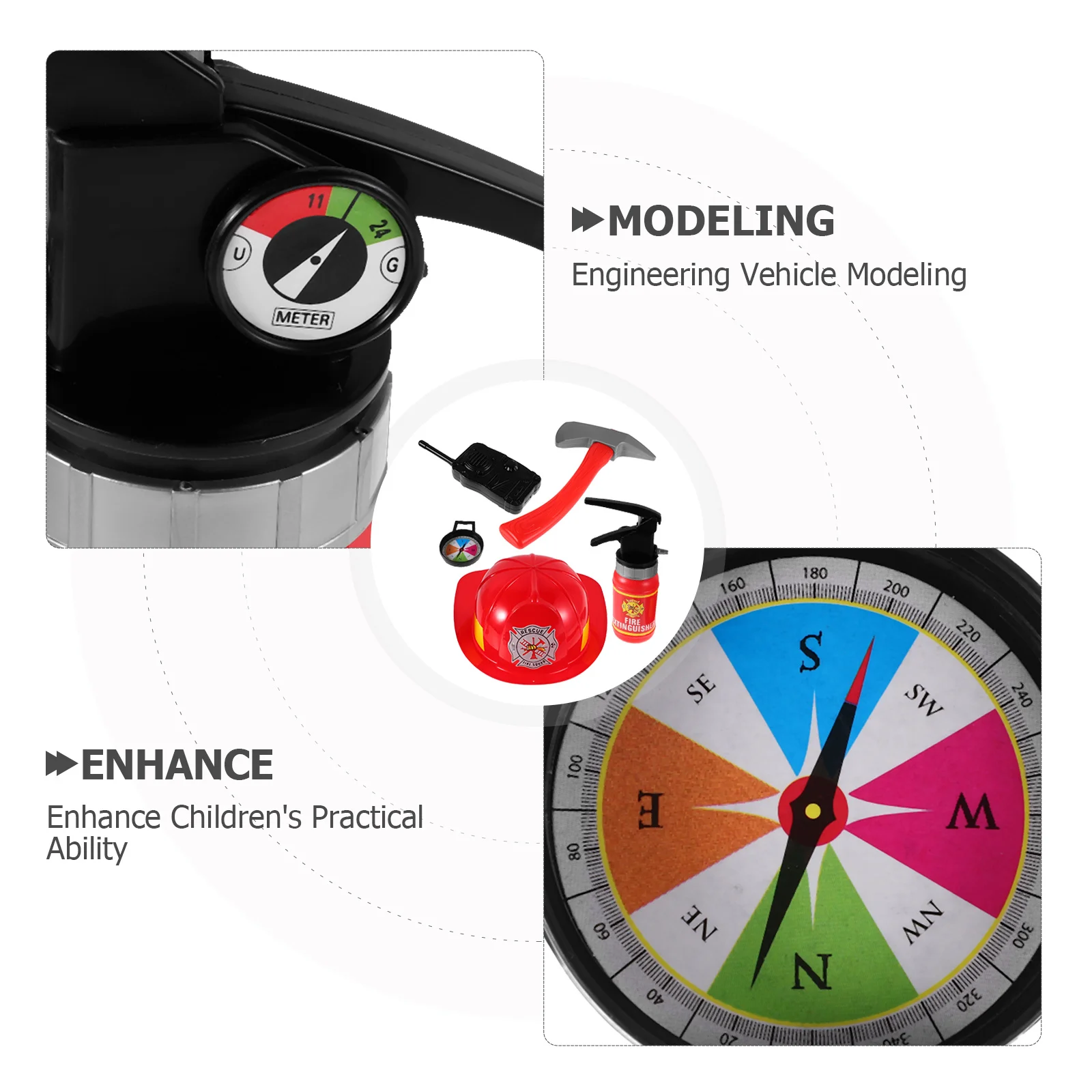 子供用消防士セット プレイセット 消火器のおもちゃ 子供用消防士ツール プラスチック製消防士ロールプレイング