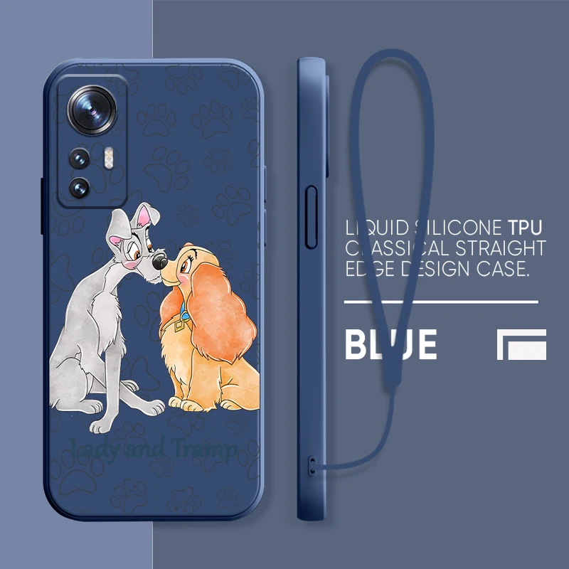 Lady And The Tramp Cute For Xiaomi Mi 13 12 12T 11 11T 10 10T 9 9SE Lite Pro Ultra A3 Silicone Soft Liquid Rope Phone Case