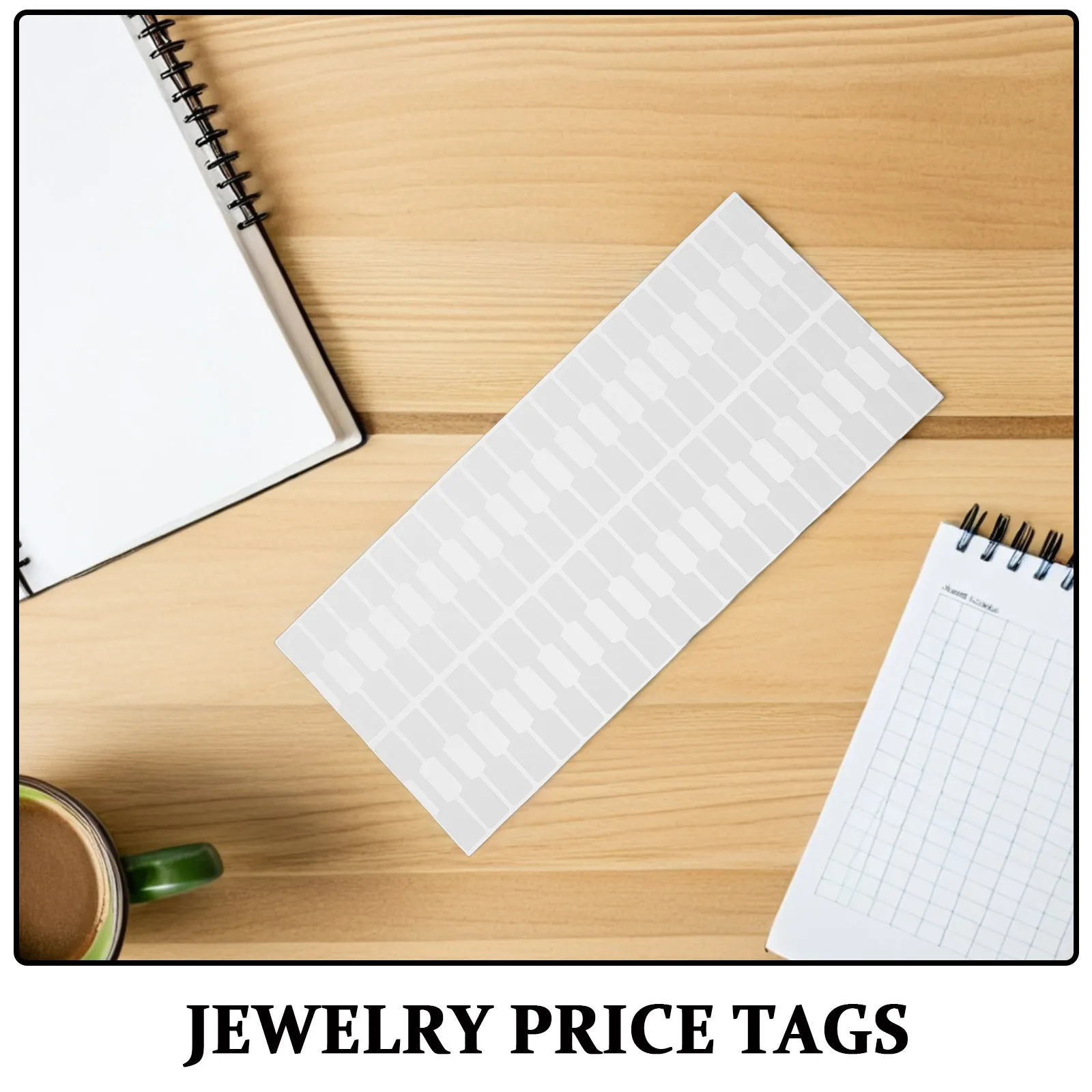 2000Pcs Writable Jewelry Price Labels Self Adhesive Blank White Rectangle Stickers for Bracelet Ring Necklace Earring Retail