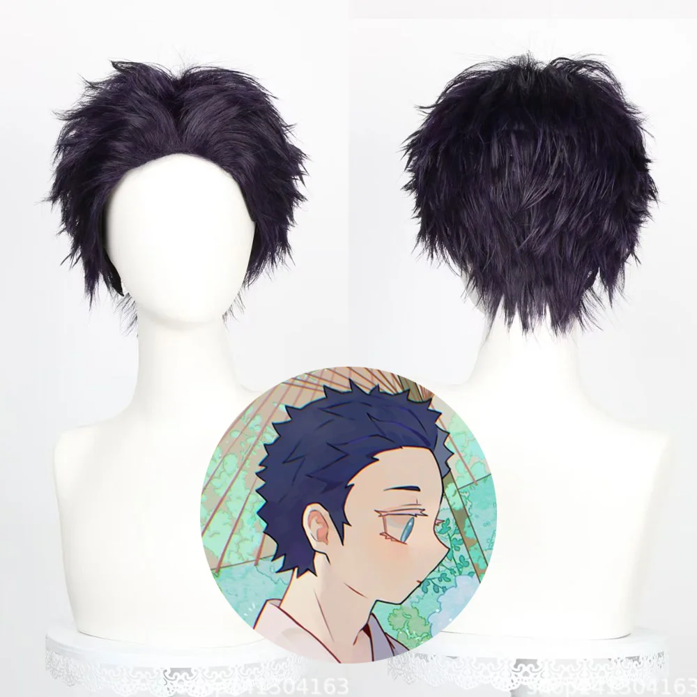 일본 애니메이션 열두 키즈키 아카자 코스프레 가발 하쿠지 짧은 머리 남성 할로윈 카니발 파티 롤플레잉 의상 액세서리 가발