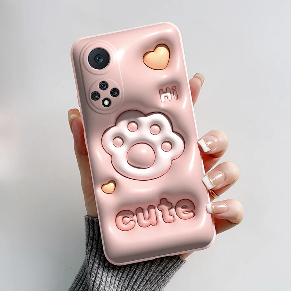 For Huawei Honor 50 Case Soft Silicone Cute Rabbit Panda Cover For Honor 50 Honor50 Bumper Phone Case Honor 50 NTH-NX9 Fundas