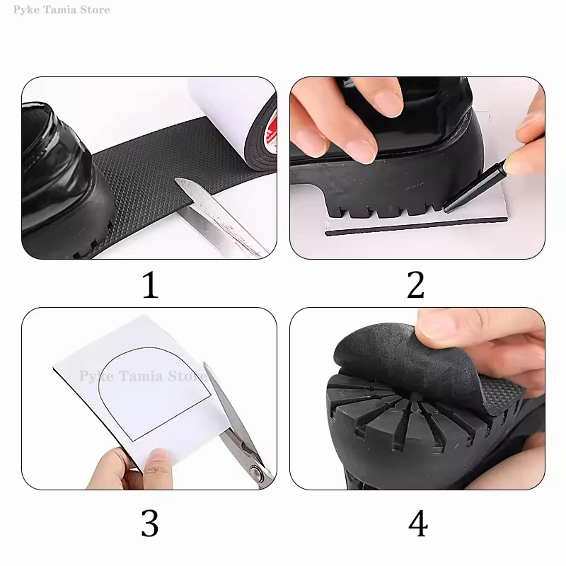 Anti-slip Sole Stickers No-adhesive Heel Sole Protector Mute Cushion Insoles Repair Wearable Outsole Shoes Pads Shoe Accessories