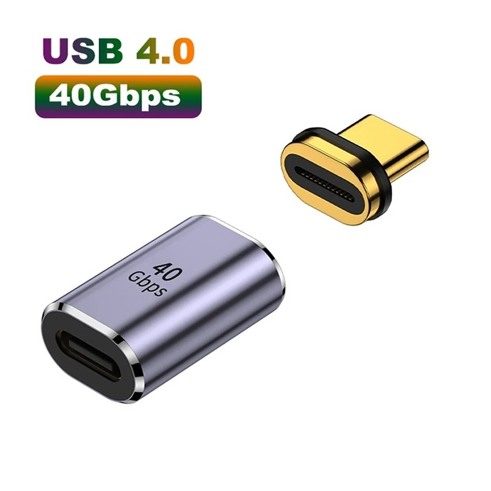 100W Magnetischer USB Typ C Adapter 40Gbps Schnelle Datenübertragung 8K 60Hz Video Tragbarer USB 4.0 Konverter für MacBook Telefon Laptop Ipa – Detail 10