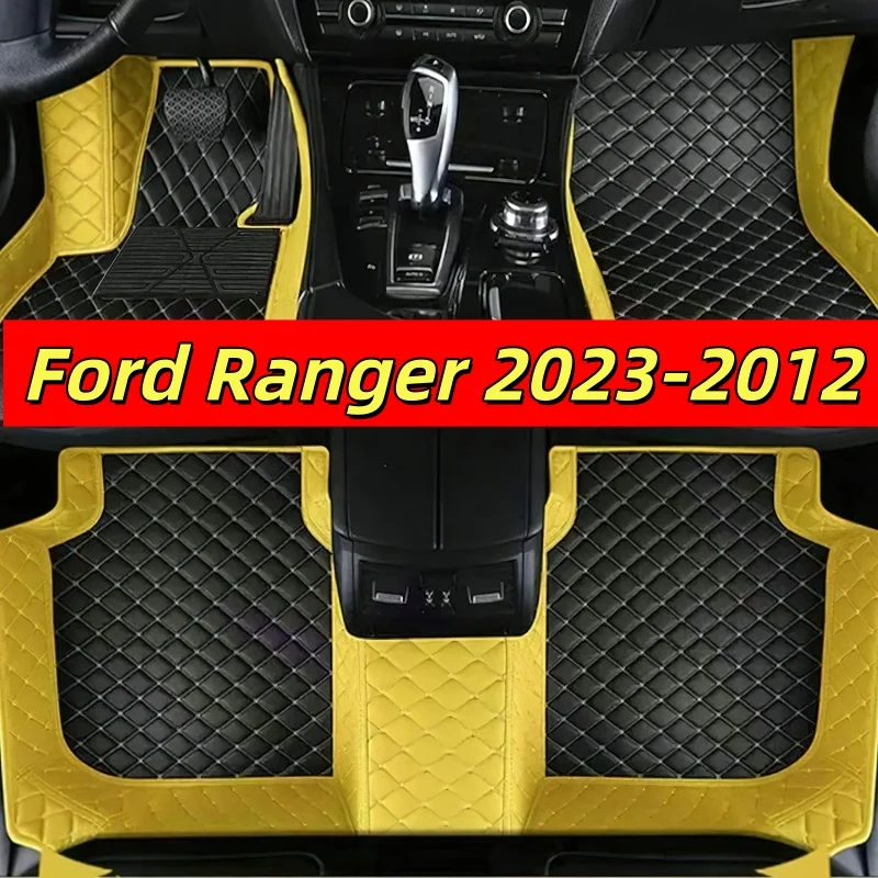 For Ford Ranger 2023 2022 2021 2020 2019 2018 2017 2016 2015 2014 2013 2012 Car Floor Mats Auto Interior Waterproof Carpets