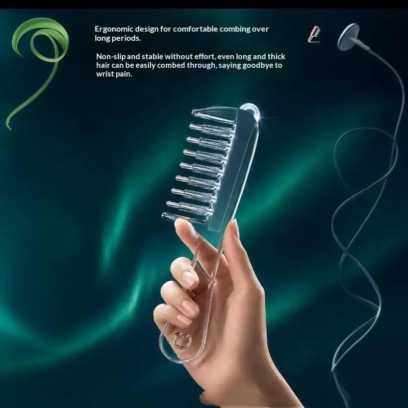 Multifunktionaler Mini Tragbarer Kopfapplikator-Kamm Anti-Frizz Haarpflege Haarstraffender Applikator Kopfhautpflege Antistatisch – Detail 7