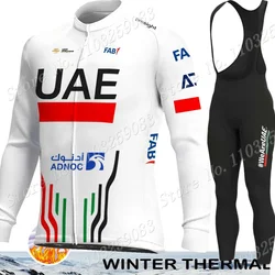 Winter  TEAM 2024 Cycling Jersey Set Long Sleeve Mens Cycling Clothing Road Race Bike Jacket Suit MTB Ropa Maillot