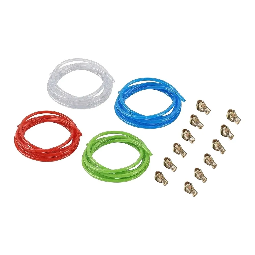 Fuel Hose Kit 4 Fuel Hoses 1 Meter Each 12* Clamps Replacement For Motorcycles And Cars Fuel Hose Kit
