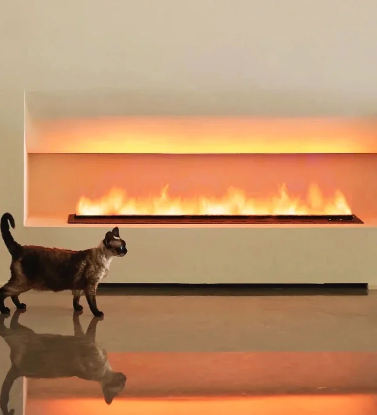 水暖炉 Tuya アプリ/リモコン モダンミニマリズム エストゥファ 室内装飾 埋め込み式電子3D蒸気暖炉