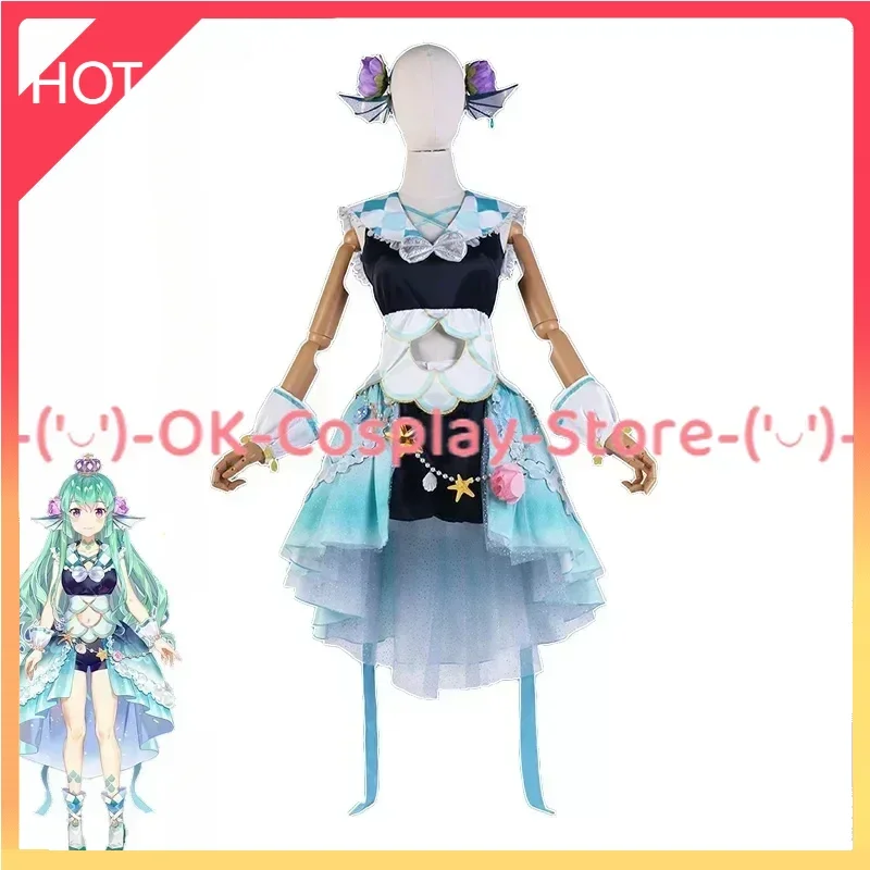 

[Custom Made] Finana Ryugu Cosplay Costume Lazulight Vtuber Cosplay Dress Women Party Suit Halloween Carnival Uniforms