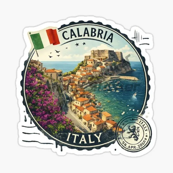 CALABRIA ITALIA Beautiful Scenery Car Stickers Vinyl PVC Self-adhesive Decoration Waterproof Decals