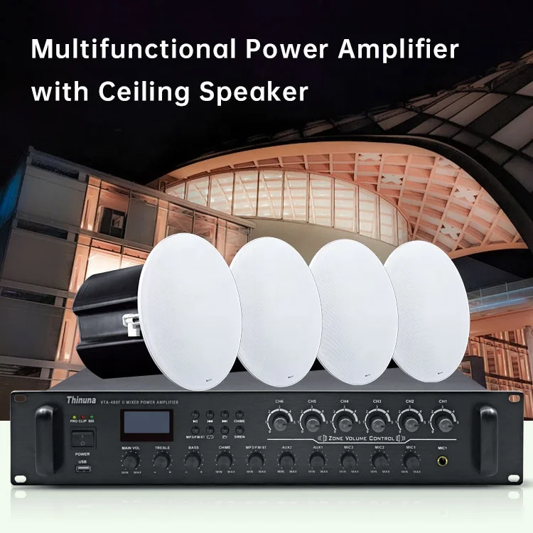 GS Commercial Passive Portable 2 Way Component PA Public Address Speakers Box Audio System Sound Coaxial Ceiling Speaker
