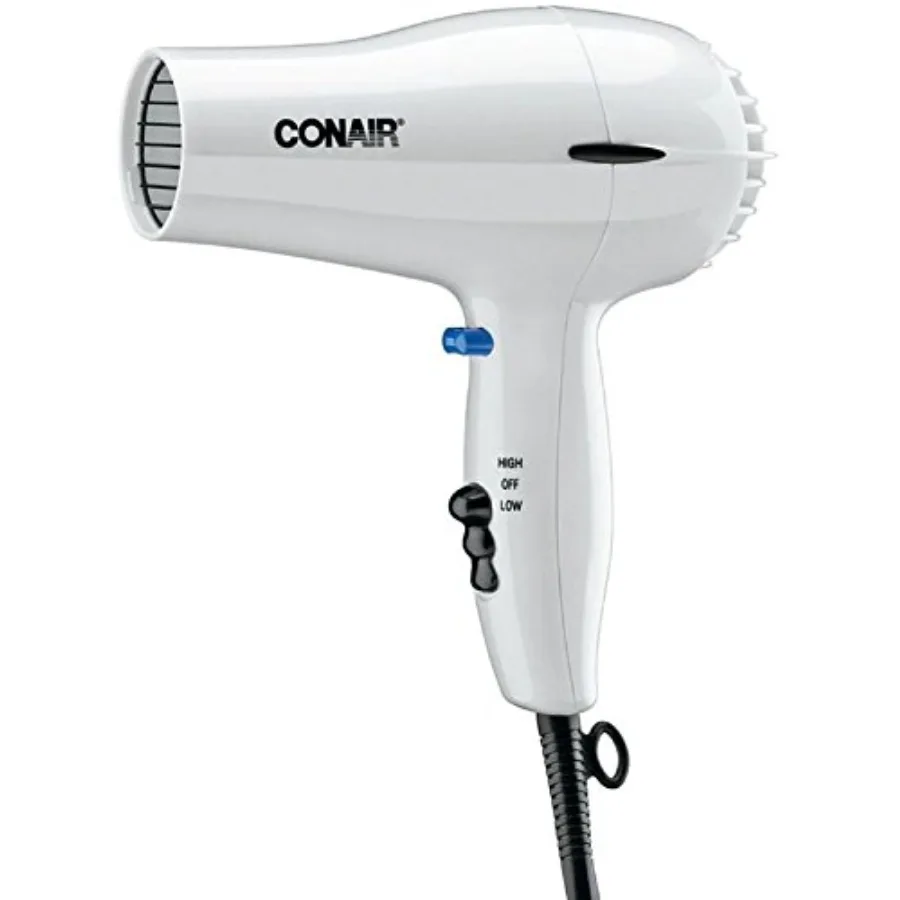 

Фен Conair 1875 Вт, белый для использования в салоне, легкий керамический ствол с кнопкой Cool Shot и дорожным замком