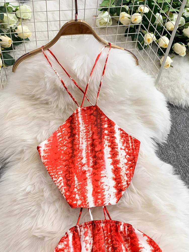 レトロなストラップ付きドレス レディース 夏休み セクシー ウエストシェイプ スリム ロングドレス 韓国風 スリーブ ハイウエスト Aラインスカート