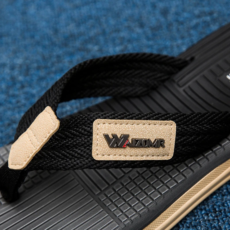 【AIZOMR Breathable, Anti-Slip Soft Flip Flops】Men's Outdoor Casual Flip Flops Breathable Soft Flip Flops Variety and Trendy Stro