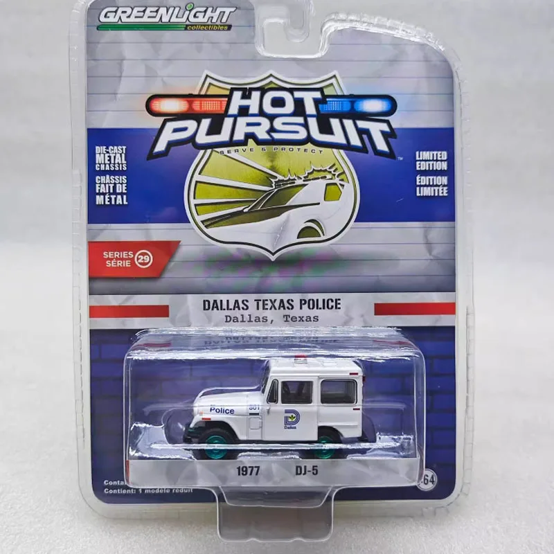

Литой под давлением Greenlight, масштаб 1:64, 1977 DJ-5, зеленая машина, имитация сплава, модель автомобиля, статическая коллекция, украшенные праздничные подарки, игрушки
