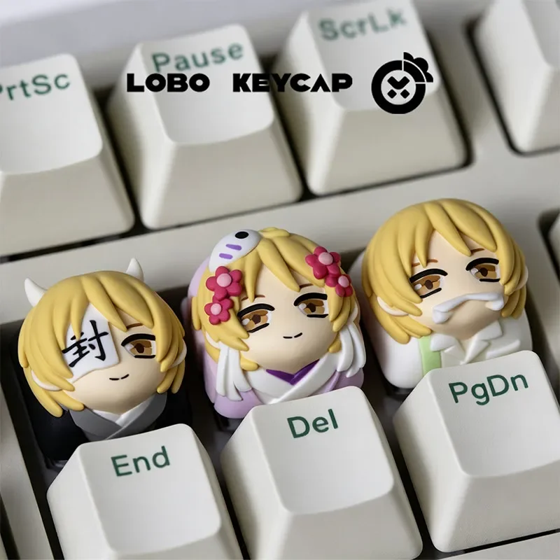 Natsume Yuujinchou Nyanko-sensei Anime Theme Mechanical Keyboard Resin Custom Artisan Keycap PC Gaming Cute Keycap Collect Gift