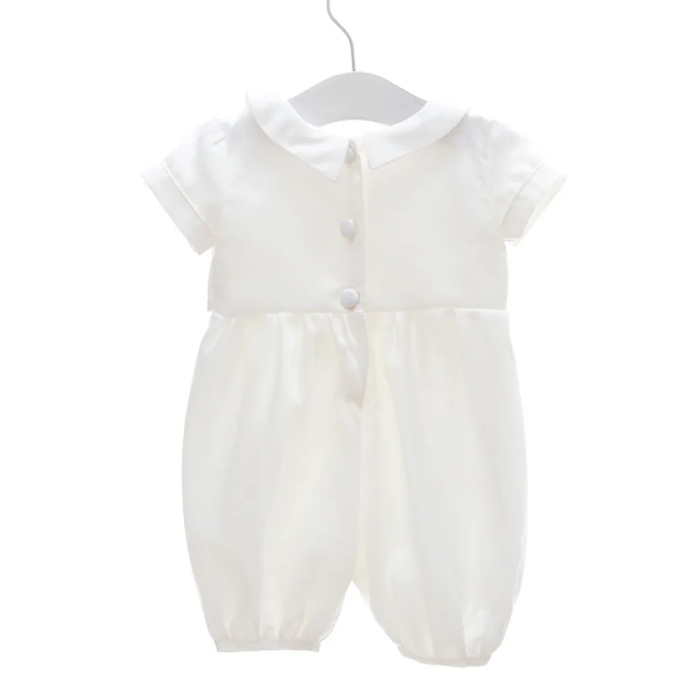 Conjunto de roupão de batizado branco para bebês meninos – Roupa de batismo com chapéu para primeiro aniversário e comemoração da lua cheia