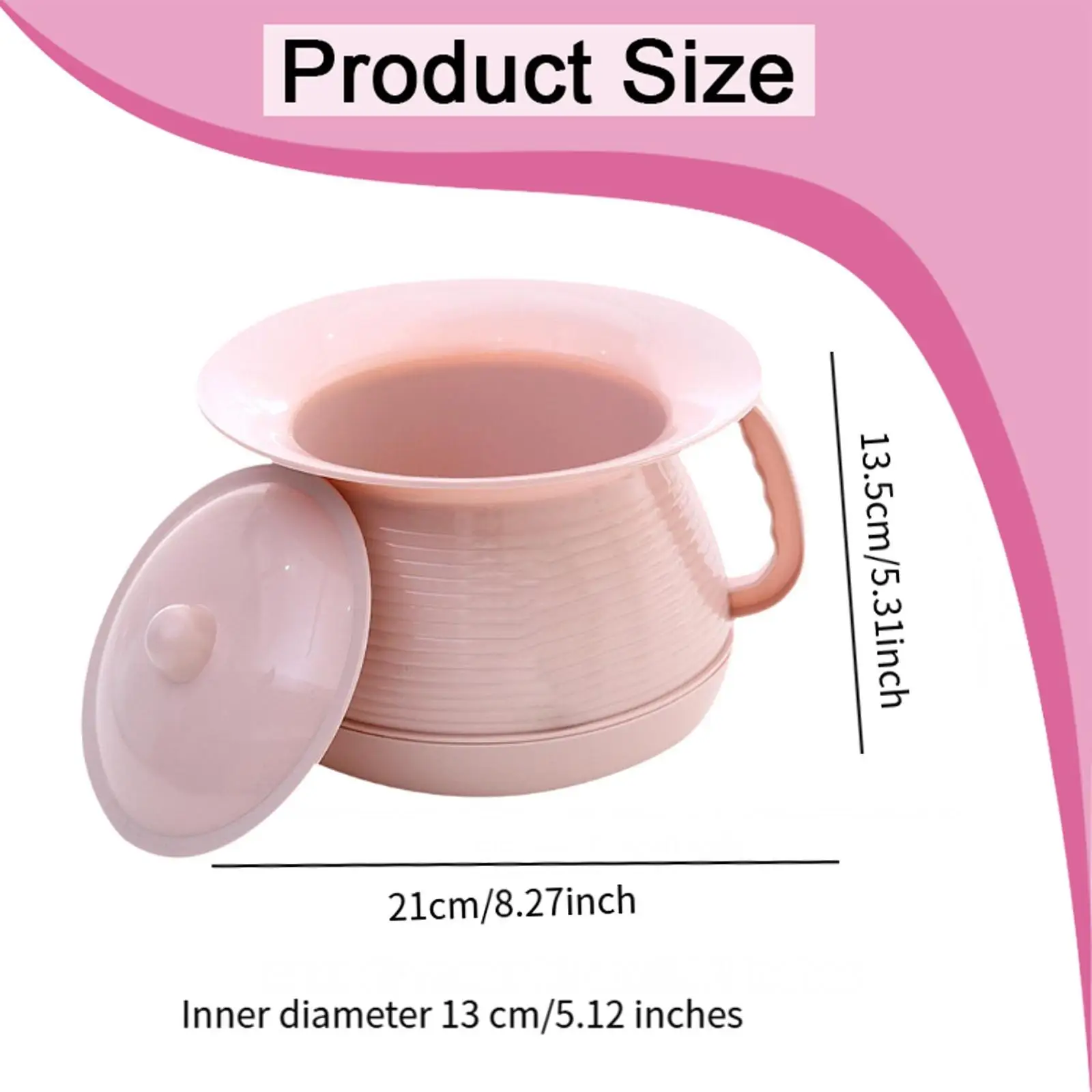 Spittoon Urinal with Lid with Lift Handle Lightweight Bedside Commode Bucket Portable Toilet Children Spittoon for Household