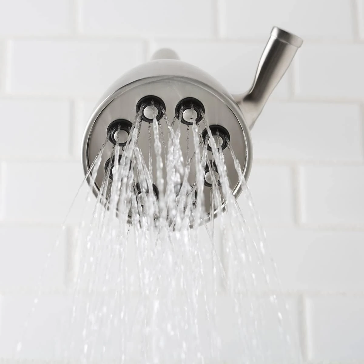 S-2251-BN Icon Anystream High Pressure Adjustable Solid Brass Shower Head, Brushed Nickel