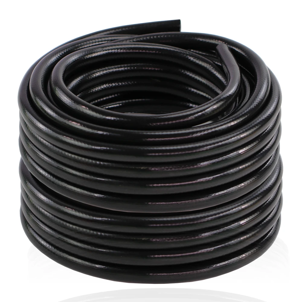 1/2'' PVC Soft Hose 3-Layer Anti-explosion Max 10 Bar Water Pressure Garden Black Hose Heavy Duty Tubing Irrigation Main Line