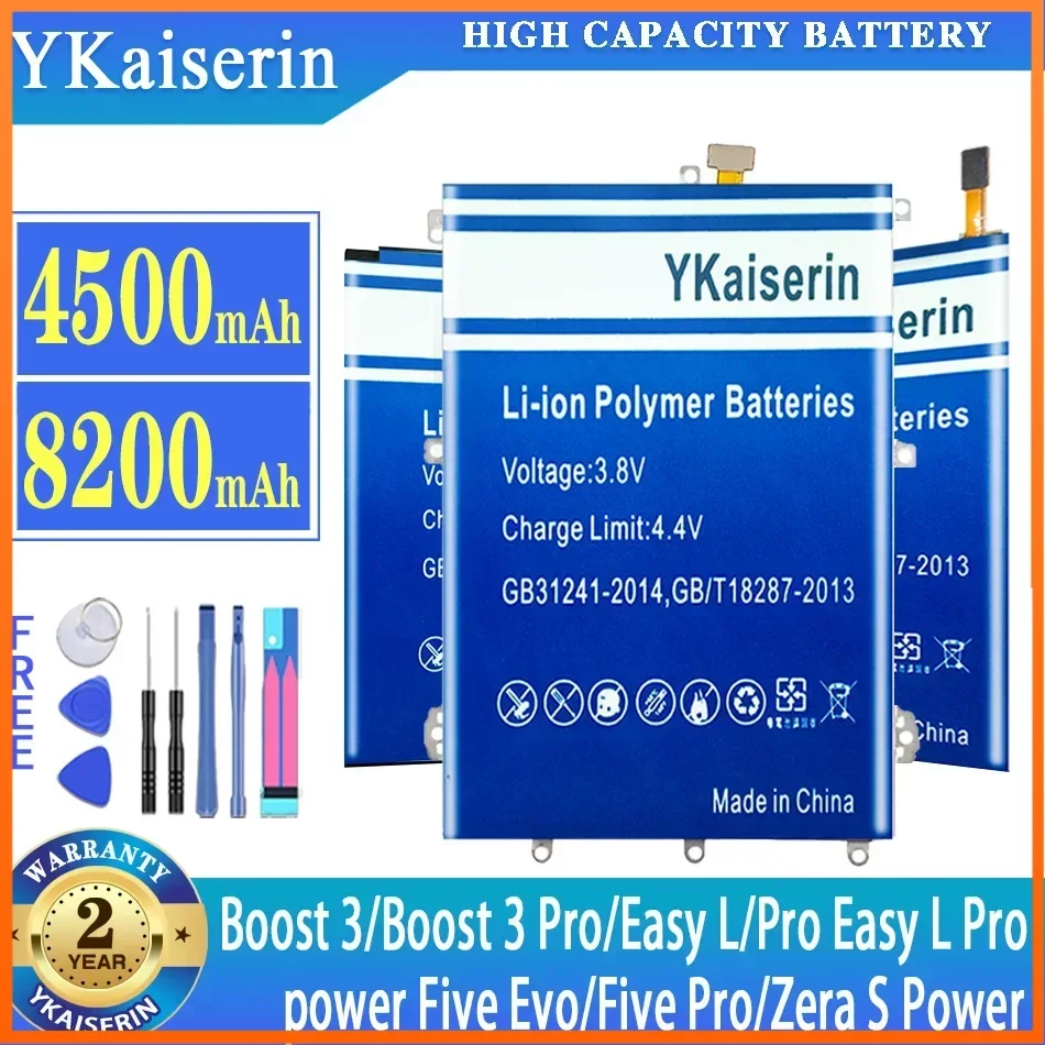 YKaiserin Battery For Highscreen power Five Evo Pro/Boost3 3pro/Zera S Power/Easy L Pro LPro L Warranty One Year bateria