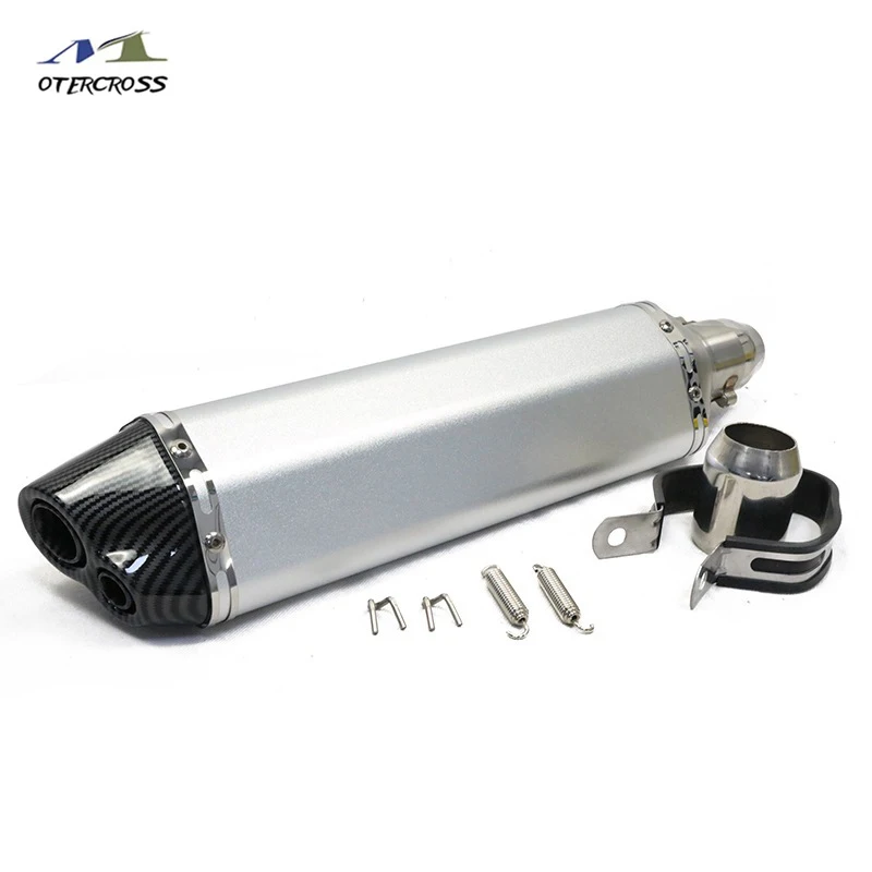 2 IN Inlet Universal Motorcycle Pipe Exhaust DB Killer Turbo Muffler End Silencer Tube for BJ300GS F800GS F700GS 1190 Adventure