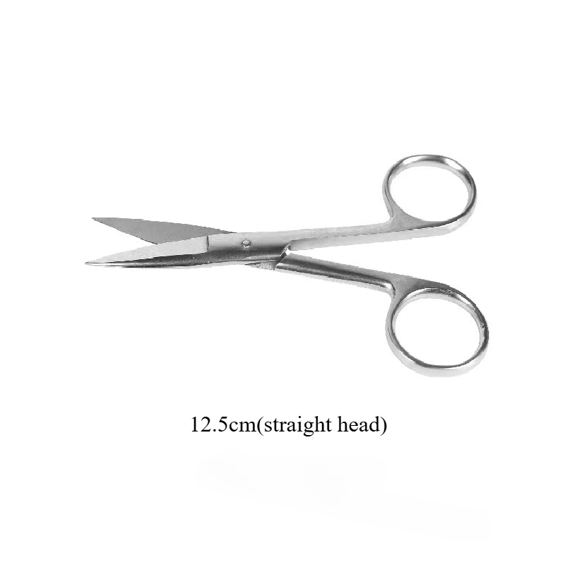 1pcs Straight Head Surgical scissors Stainless Steel Ordinary Dental Oral Straight Head Surgical Scissors Hard Durable Portable