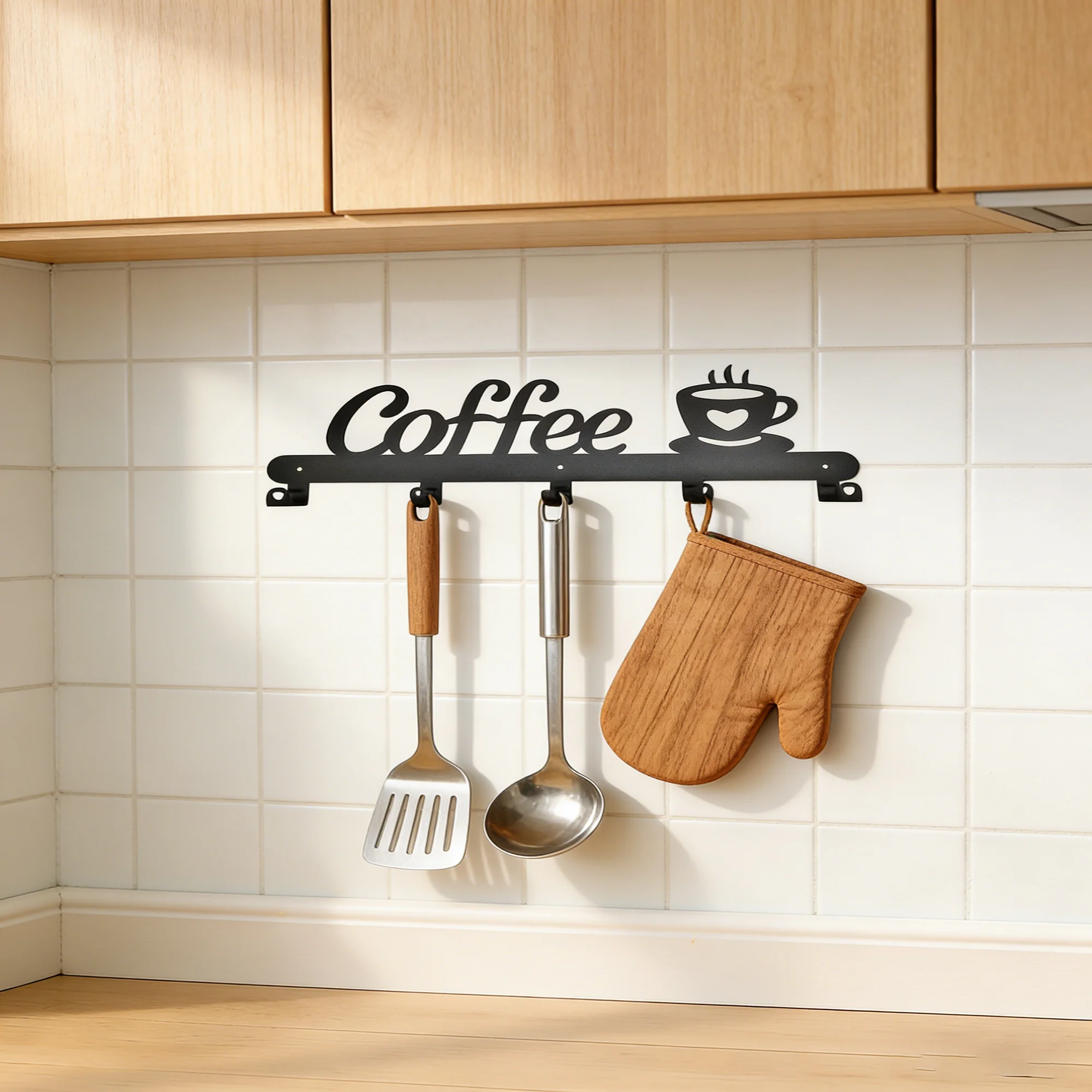 Metall-Kaffeetassenhalter für die Wand, Wandmontierter Kaffeetassenhalter, Kaffeetassen-Wandhaken, Mantelhaken, Kleiderbügel