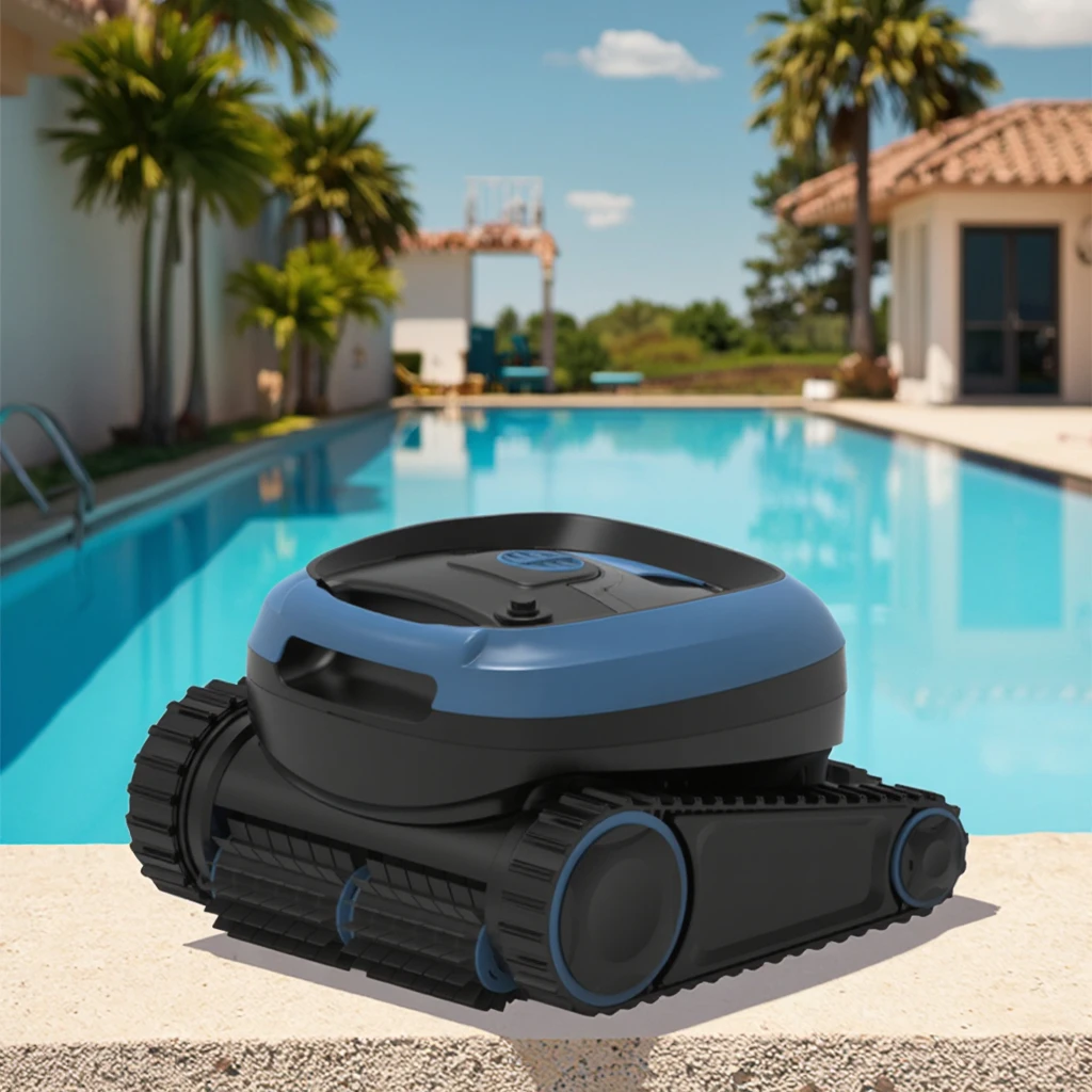Automatic Cordless Pool Cleaner Robot Intelligent Design for Efficient Cleaning Pool Floor Wall