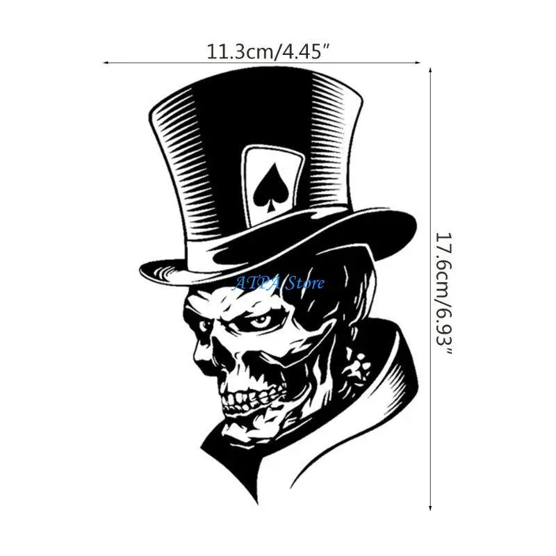 

U13C Funny Joker Skeleton Print Stickers Design Car Door Window Exterior Body Decorative Stickers for Adul
