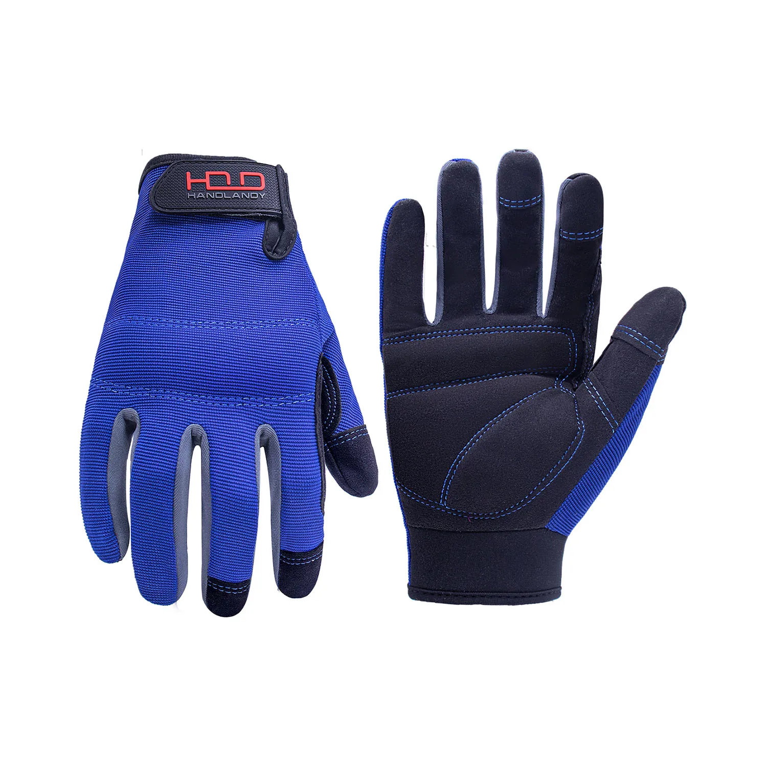 HANDLANDY Work Gloves for Men & Women, Utility Mechanic Working Gloves Touch Screen, Flexible Yard Work Gloves