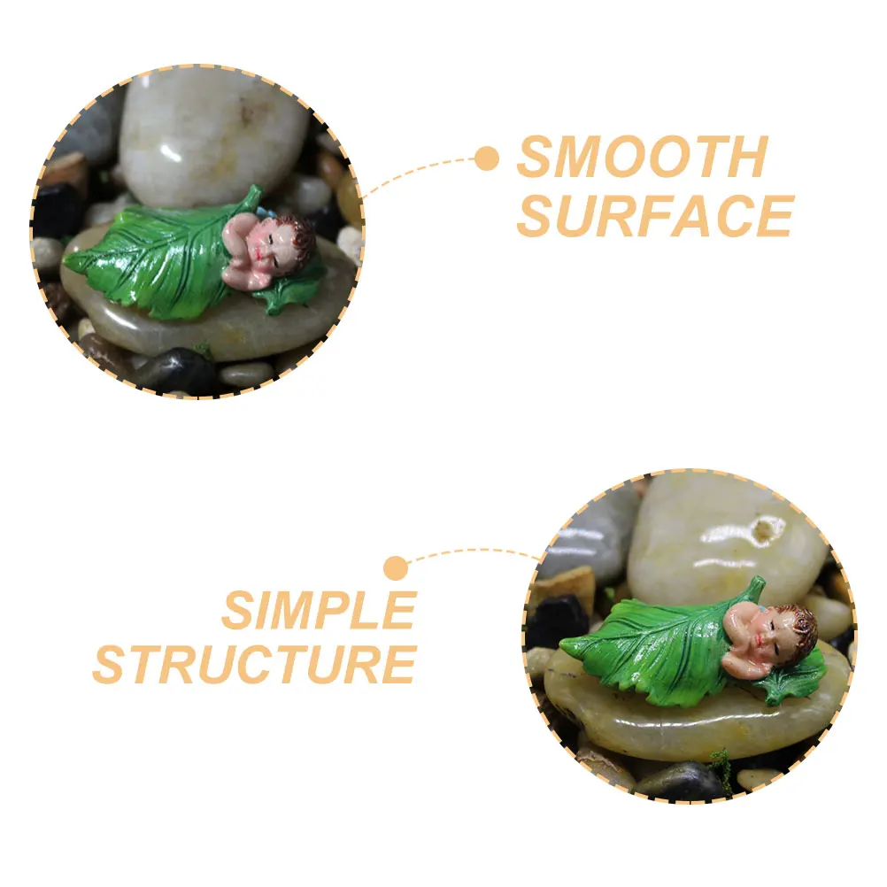 

Flower Fairy Ornament Mini Figurines Garden Decor for outside Miniature Trinkets Animal Statues Resin Baby