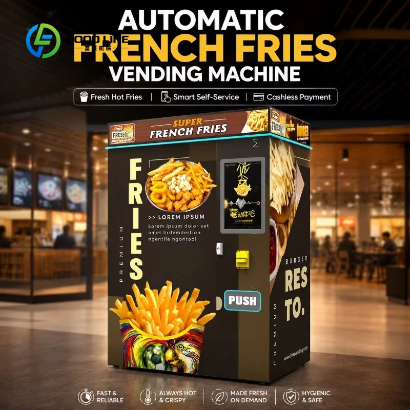 Automatic French Fries Vending Robot 220V New Condition Hot Food Chicken Fry Chip Machine Factory Price for Sale