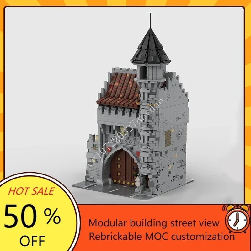 

6037PCS Medieval Driveway Door Modular MOC Creative street view Model Custom Puzzles Architecture DIY Education Model Toy Gifts