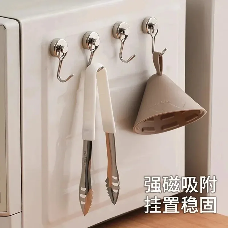 Heavy Duty Neodymium Rare Earth Magnetic Hooks for Cruise Ship Refrigerator Kitchen Home Office Hanging Organization Strong Hold