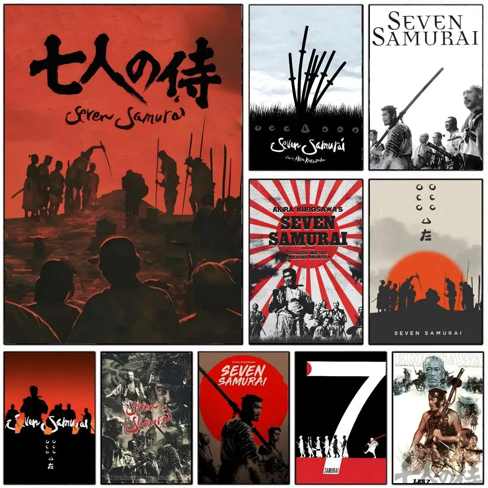 epic movie S-Seven Samurai Poster Modern Home Decoration Interior Design & Contemporary Wall Art Collection